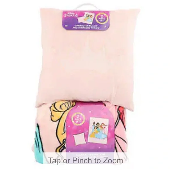 Jay Franco Character Pillow & Throw Set, Princess - Picture 6 of 8